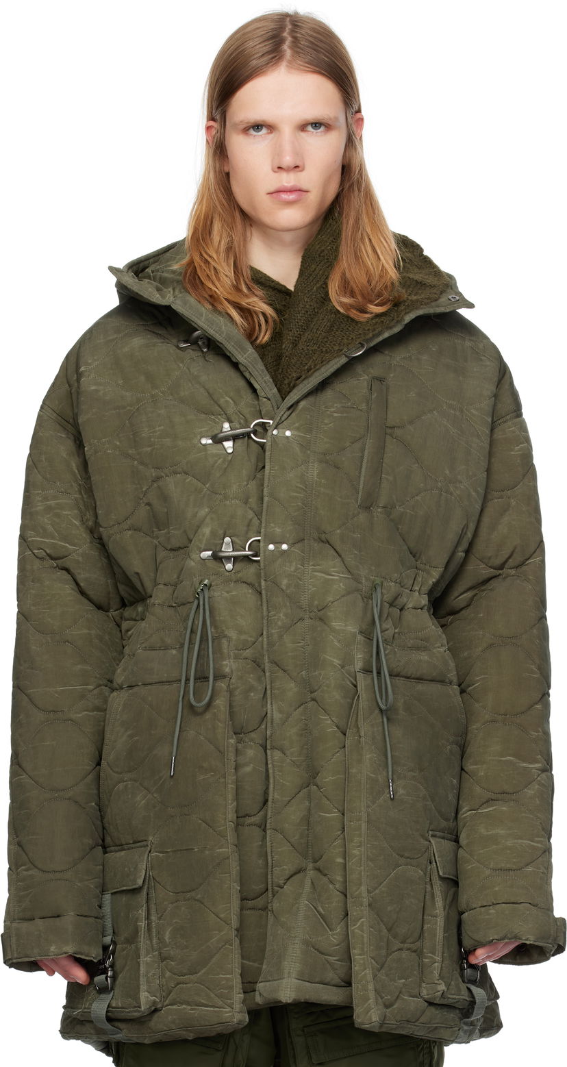 Parkas Andersson Bell Lace-Up Fishtail Parka Grön | awa638m