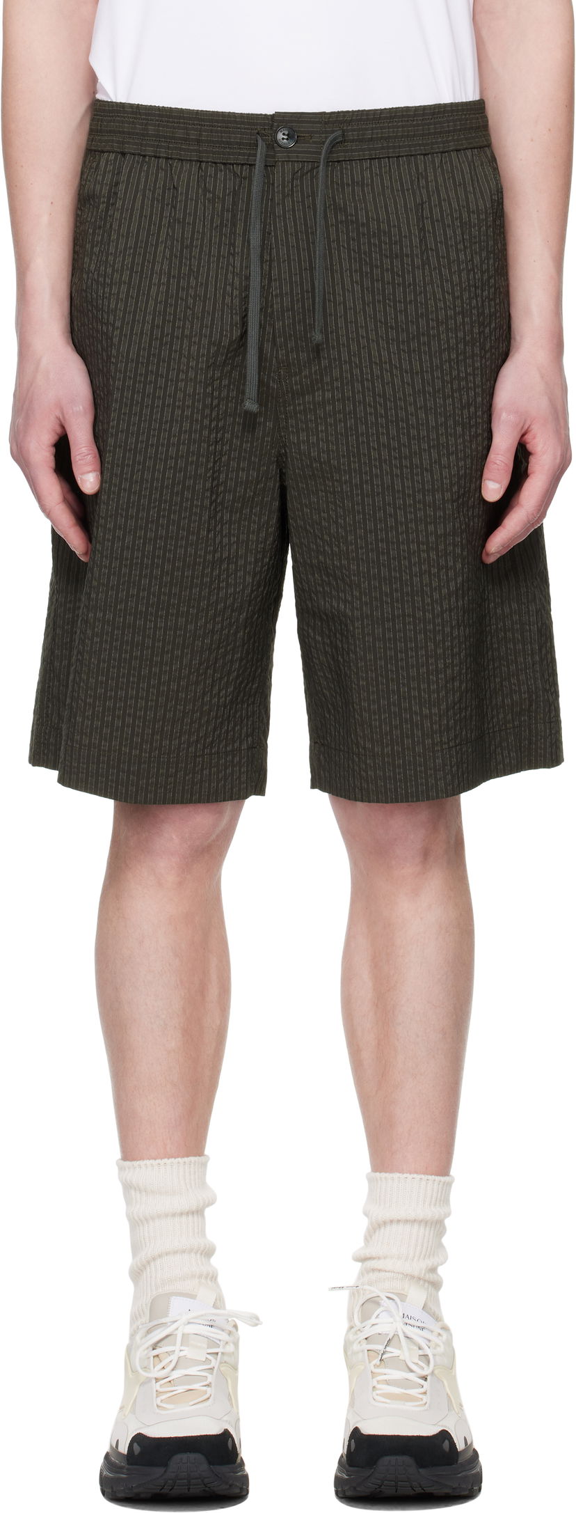 Shorts MAISON KITSUNÉ Maison Kitsuné Elasticated Bermuda Shorts Grön | OM01406WC5032