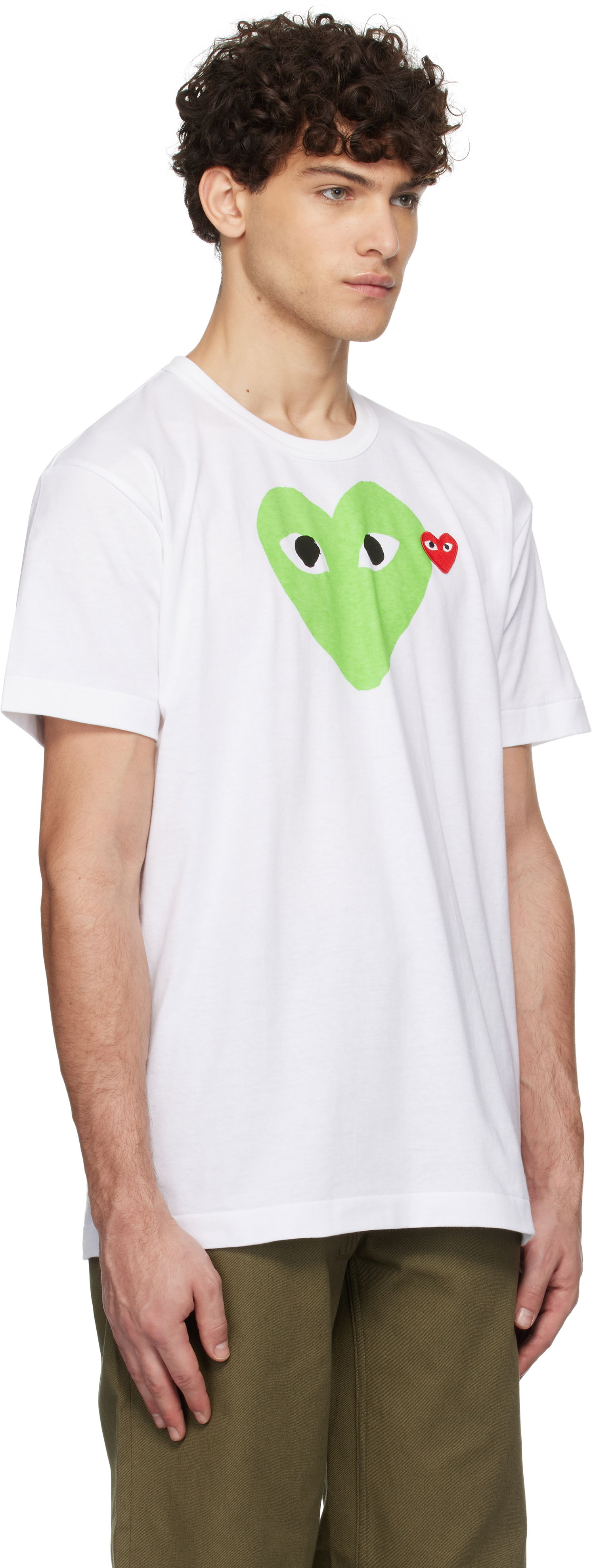 T-shirt Comme des Garçons Pastel Heart & Emblem Graphic T-Shirt Vit | AZ-T106-051, 1