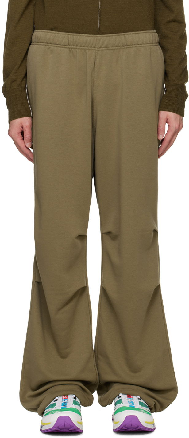 Träningsbyxor Maison Margiela MM6 Green Tucked Sweatpants Brun | SH0KA0018 S25606