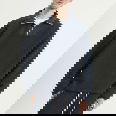 Sweater LES TIEN Inside Out Half Zip Yacht Pullover, Size Large Mörkblå | CF-1149-IO-FB, 2