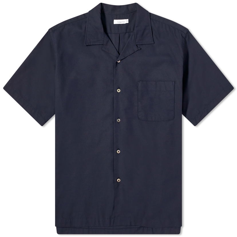 Skjorta NANAMICA Short Open Collar Svart | SUGS410E-N