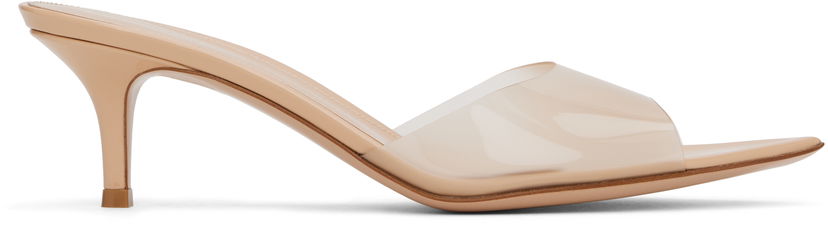 Sneakers och skor Gianvito Rossi Elle 55 Stiletto Heel Open Toe Sandals Beige | G15120-55RIC-GSV