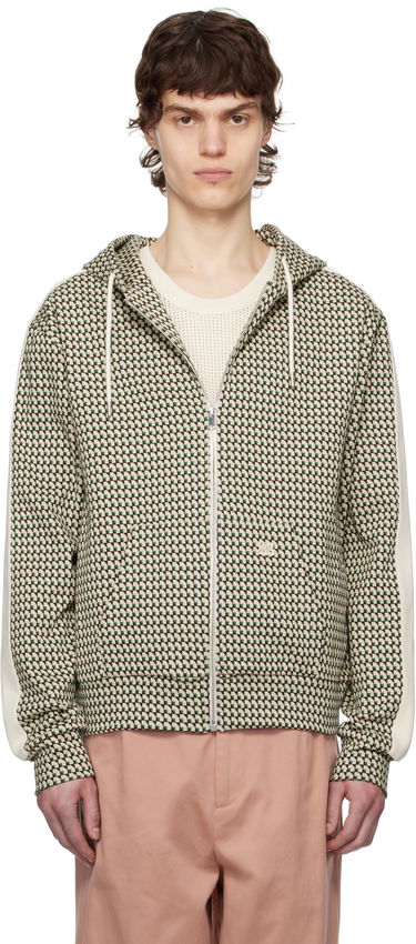 Sweatshirt Wales Bonner Wales Bonner Power Zip Hoodie Beige | US25JE35-JE22 - 1780 JACQUARD, 0