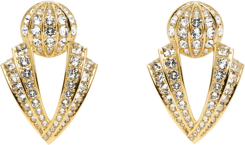 Örhängen Valentino Valentino Garavani Gold-Tone Crystal Clip-On Earrings Gul | 6W0J0Y95YCW