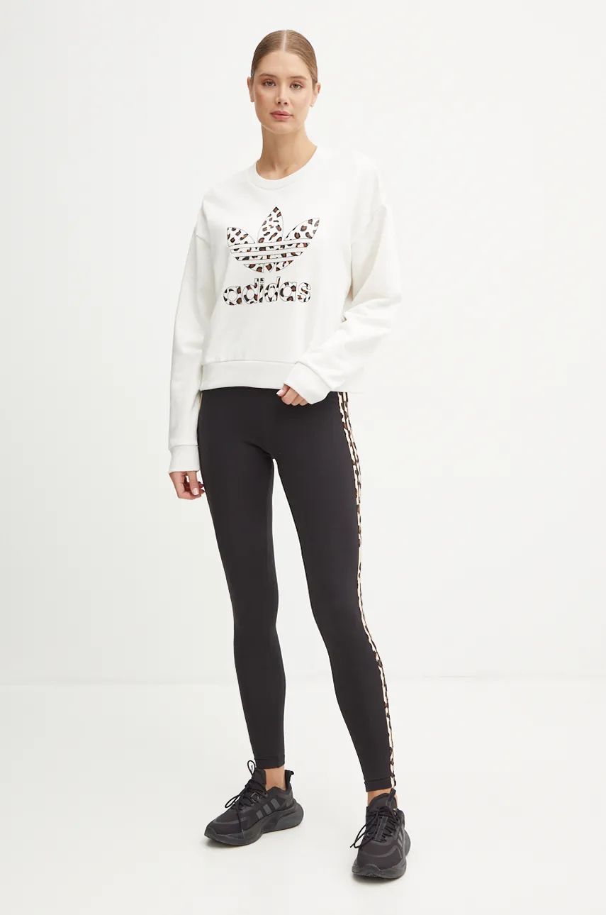 Sweatshirt adidas Originals Leopard Crewneck Sweatshirt Vit | IW8477, 1