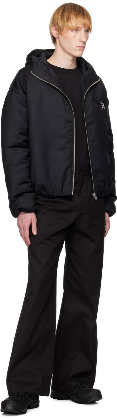 Jacka HELIOT EMIL Haptic Tailored Hooded Jacket Svart | SS25_M_02_153_BLK01, 3
