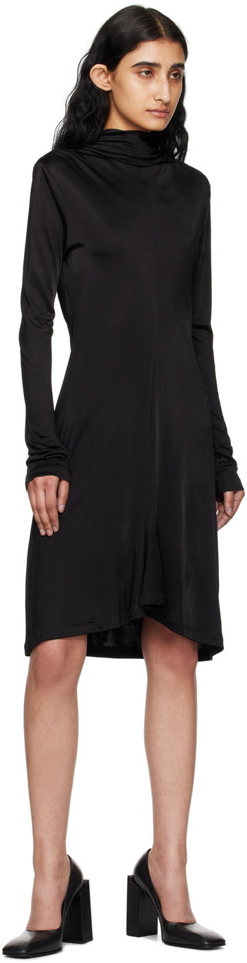 Klä Helmut Lang Helmut Lang Cowl Neck Midi Dress Svart | O05HW601, 3