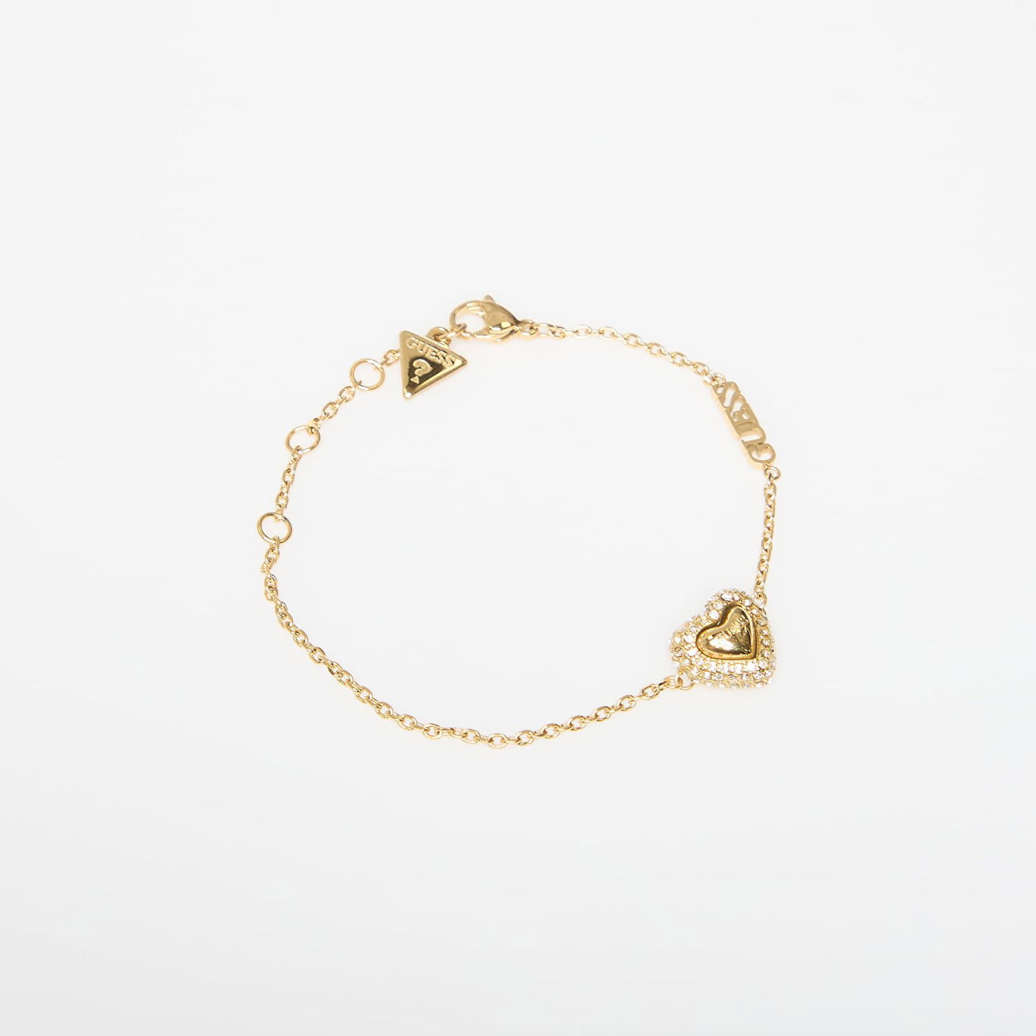 Armband GUESS Beloved Pave Heart Bracelet Gul | JUBB05022JW-GOLD, 1