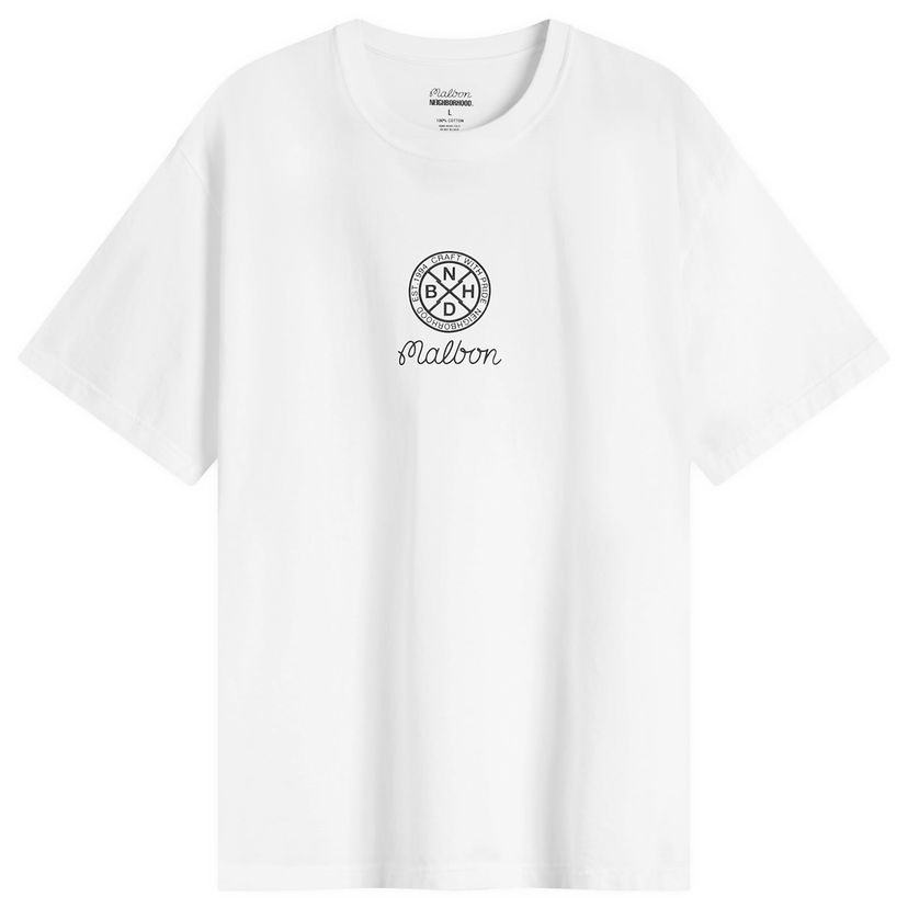 T-shirt Neighborhood Malbon Golf x Neighborhood SS-2 T-Shirt, Size Large Vit | 251PC54N-ST02-WHT