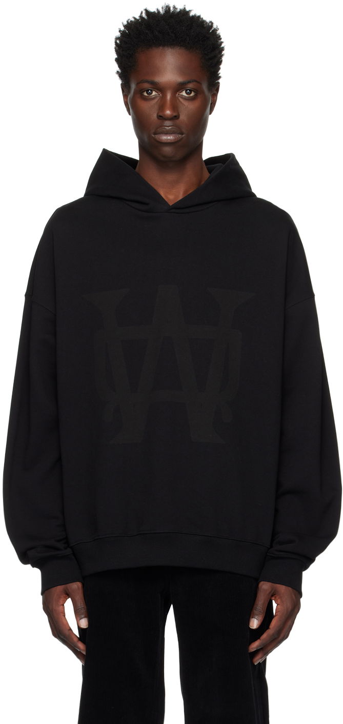 Sweatshirt We11done We11done Symbol Hoodie Svart | WD-TH3-22-801-U-BK