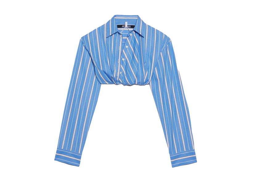 Skjorta Jacquemus La Chemise Bahia Courte Shirt Blå | 233SH042-1453-3BR