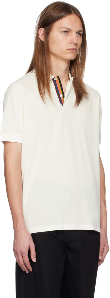 Polotröja Paul Smith Paul Smith Artist Stripe Placket Polo Vit | M1R-698PP-L00086-01, 1