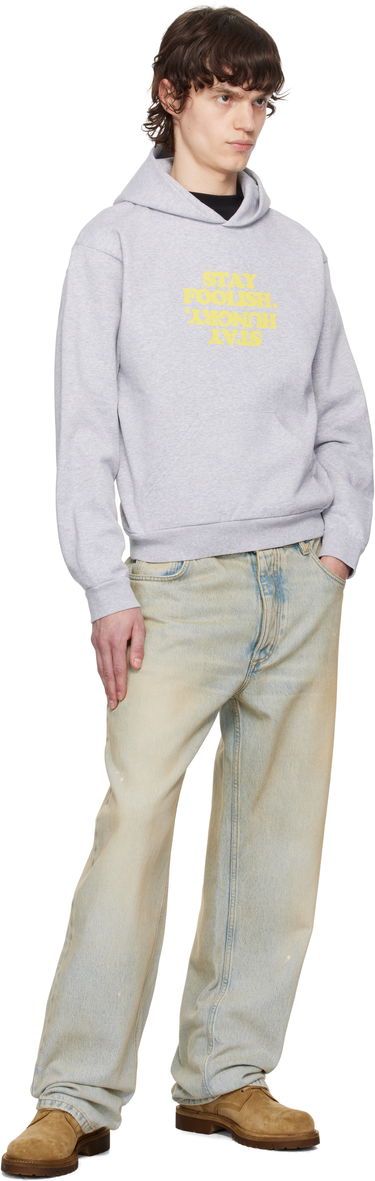 Sweatshirt Coperni Coperni 'Stay Foolish' Print Hoodie Grå | COPJS15F5010PMEN, 3