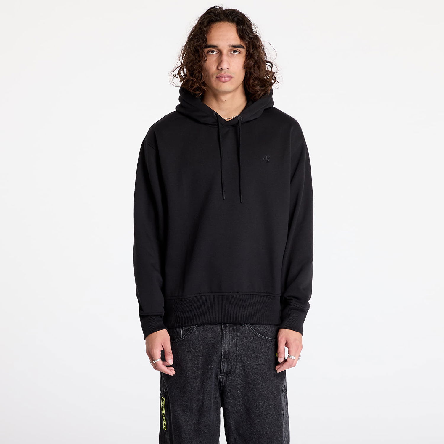 Sweatshirt CALVIN KLEIN Basketball Court Graphic Tee Black Svart | J30J326878 BEH, 0