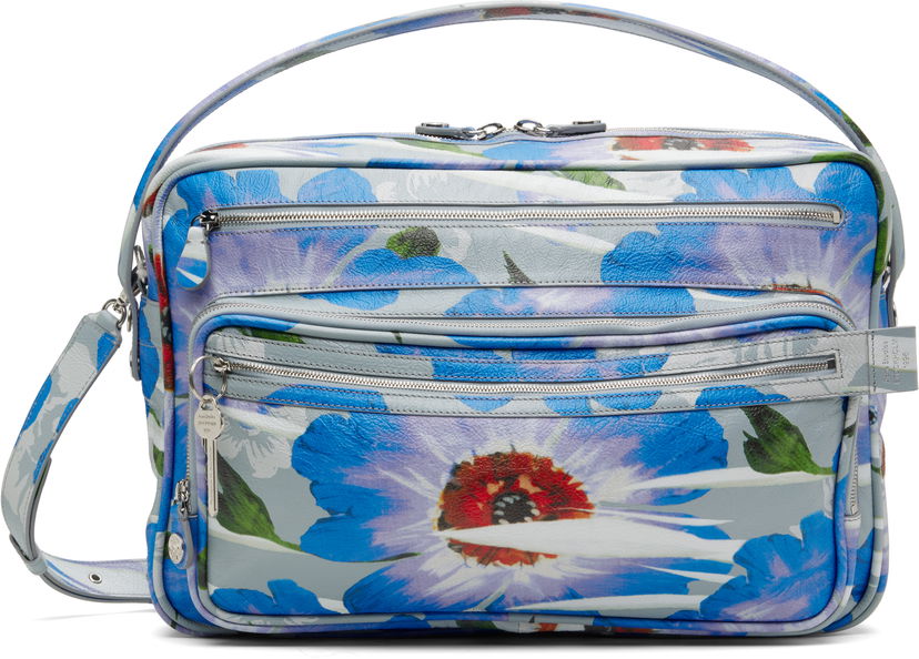 Axelväska Acne Studios Acne Studios Camero Floral-Print Camera Bag Blå | A10433-