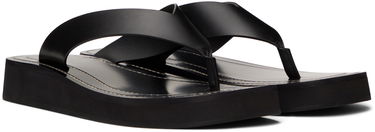 Kläder The Row The Row Ginza Platform Flip-Flop Sandals Svart | F1159-L52, 3