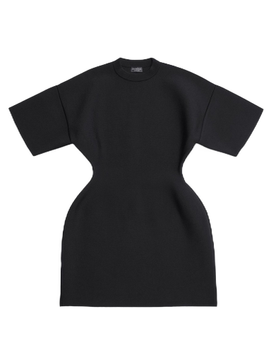 Klä Balenciaga Hourglass Crewneck Dress Svart | 745479T51971000