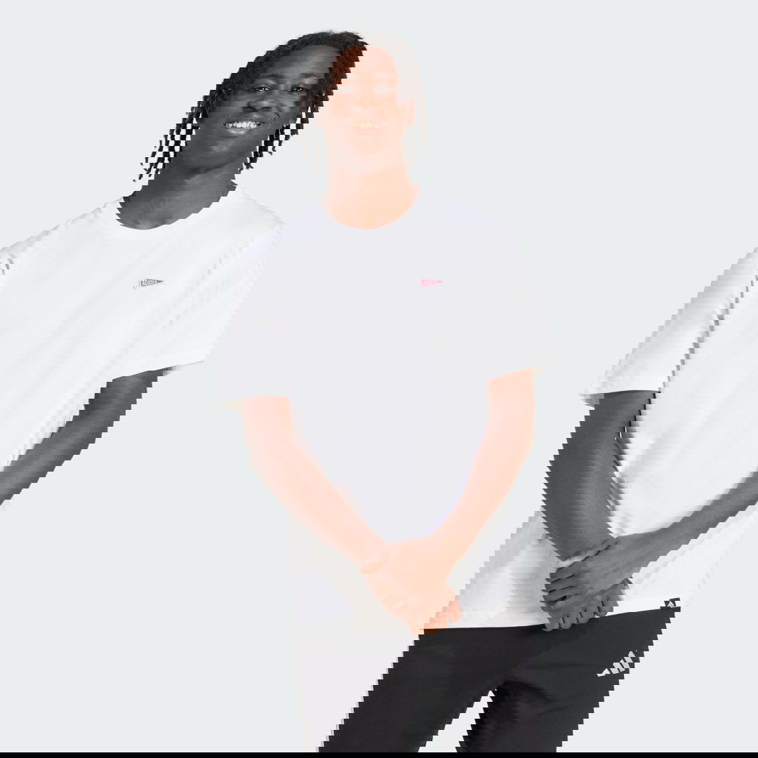 T-shirt adidas Performance Pennant Trim Graphic Tee Vit | JL9226, 0