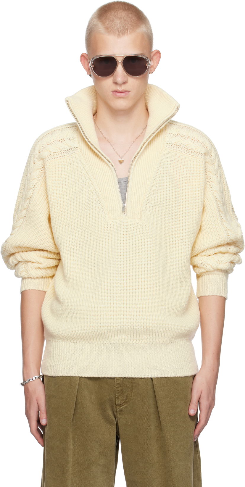 Sweater ISABEL MARANT Lenz Sweater Vit | PU0610HA-B4L01H