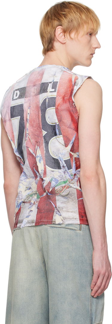 Linne Diesel Diesel T-Per Stripe Tank Top Vit | A18700-0SKBT-42AA, 2
