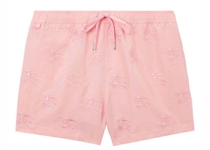 Badkläder Burberry Burberry EKD Motif-Embroidered Swim Shorts Rosa | 8071236