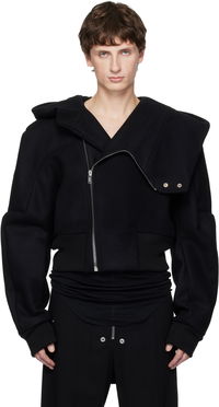 Rick Owens Concordians Cropped Hooded Flight Bomber Jacket