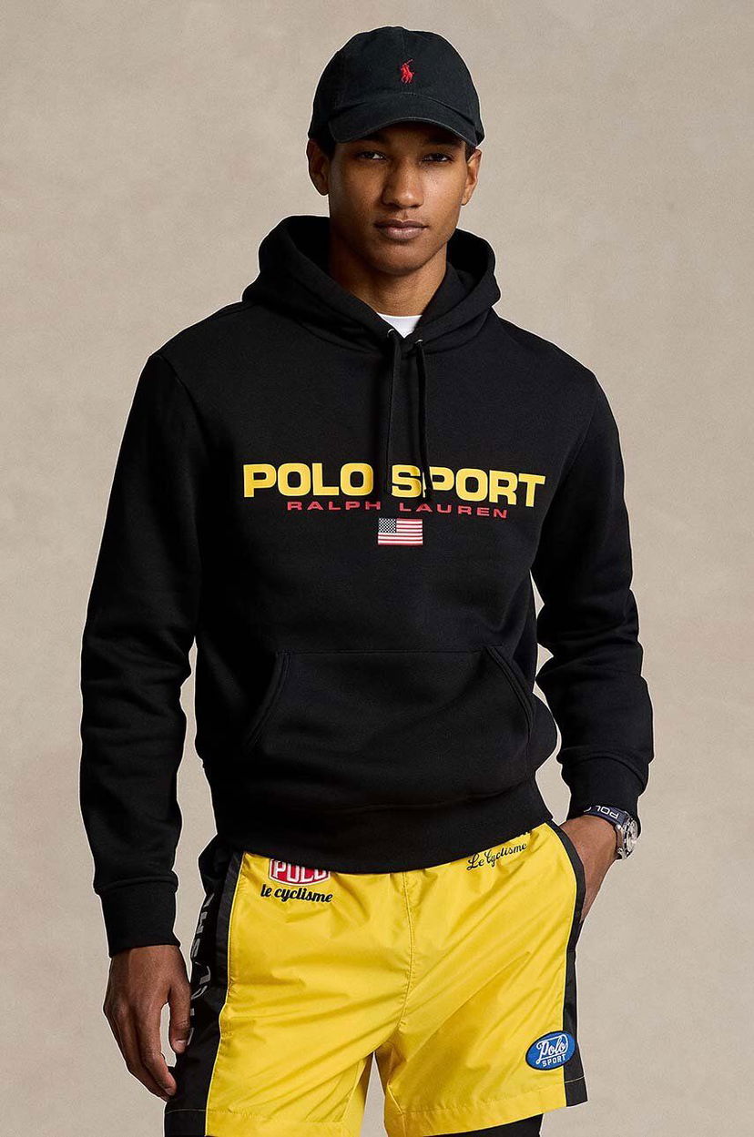 Sweatshirt Polo by Ralph Lauren Sport Logo Hoodie Svart | 710938447