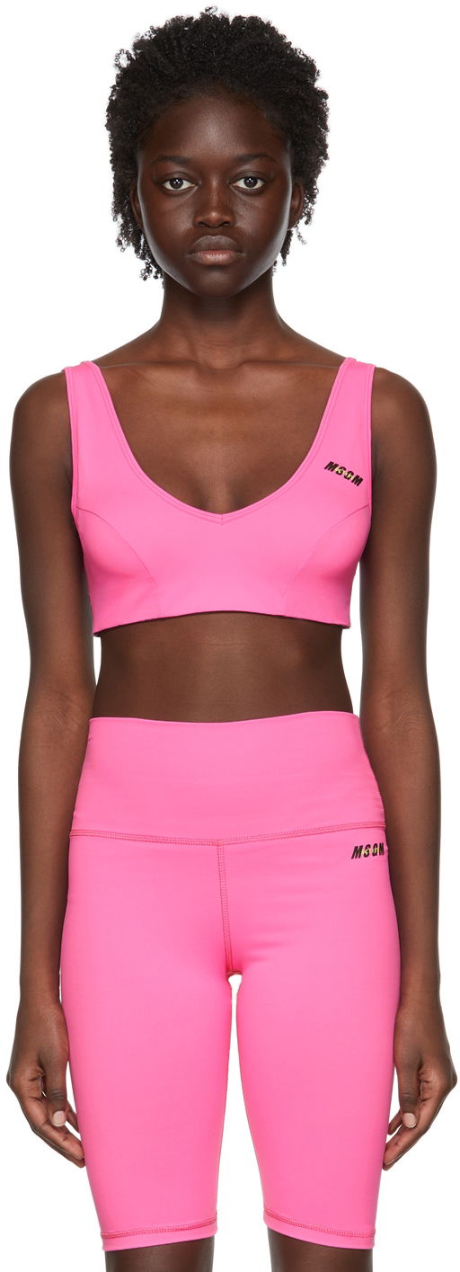 Linne MSGM Nylon Sports Bra Rosa | 3245MDR01 227180