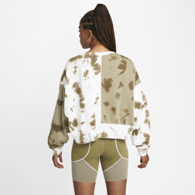 Sweatshirt Nike Oversized Fleece Tie-Dye Crew Sweatshirt Flerfärgad | DM6357-351, 1