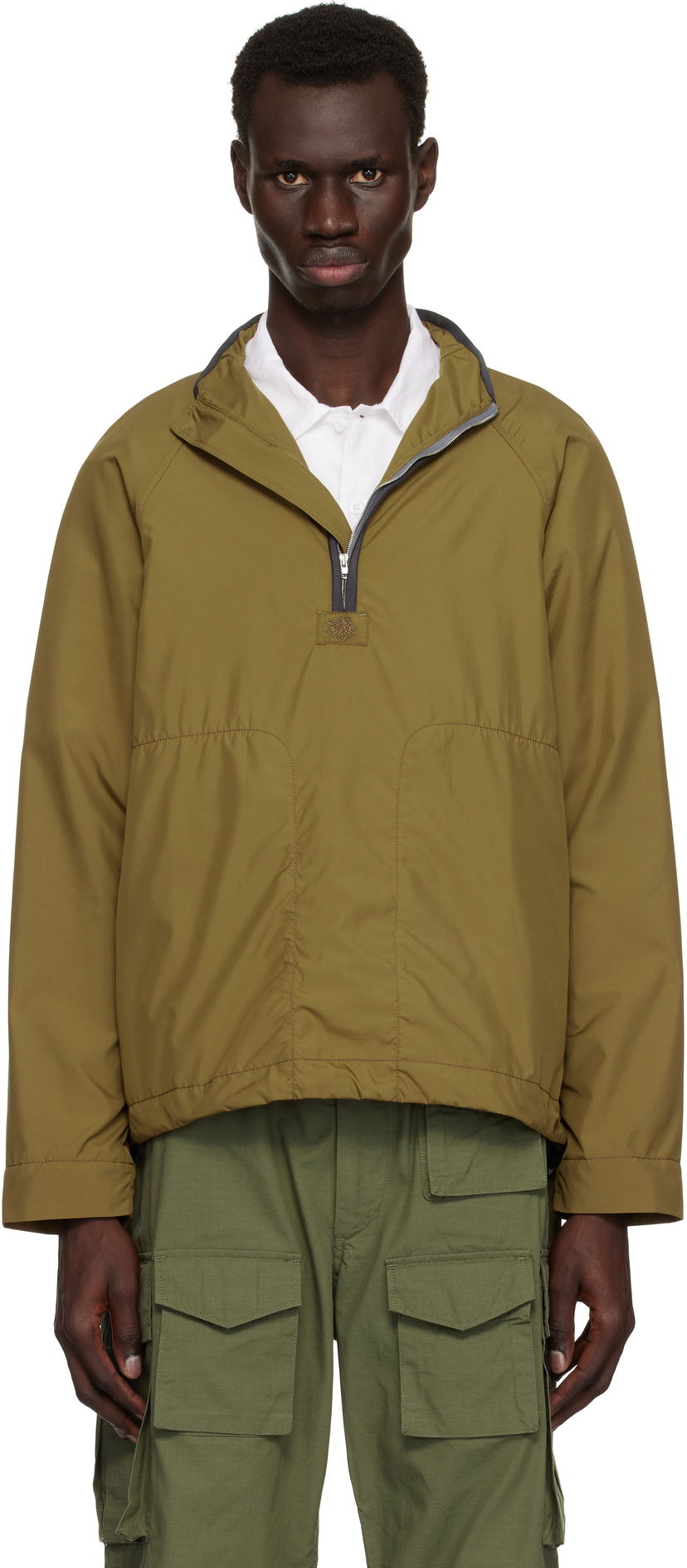 Vindjacka Ranra RANRA Ganga Mini Ripstop Track Jacket Grön | AMSS25TR01552