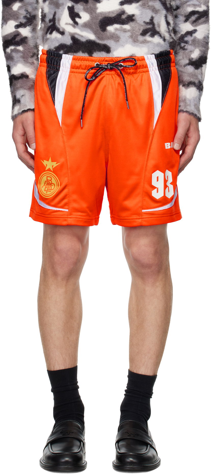 Shorts BAPE Multi Logo Soccer Shorts Orange | 001SPK801303M