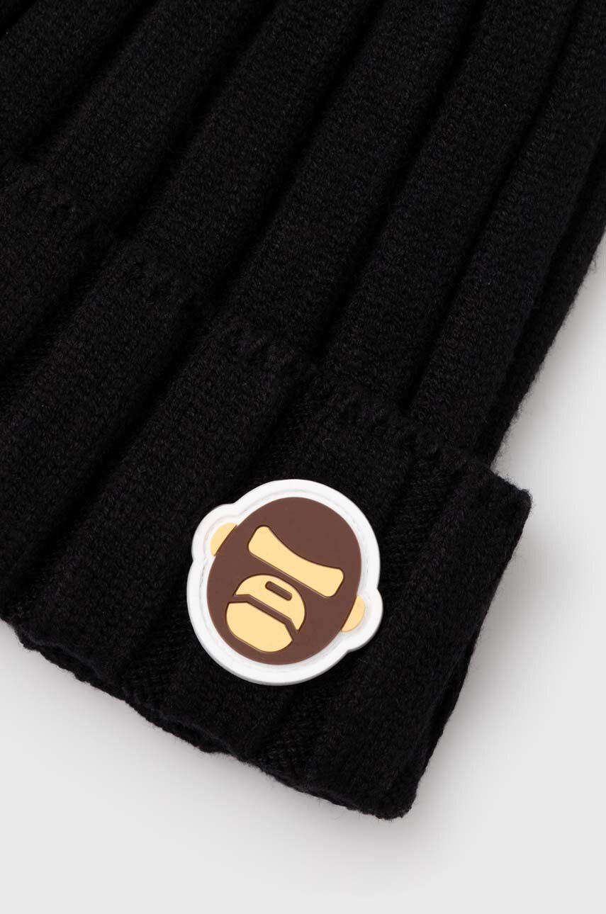 Mössa AAPE by A Bathing Ape AAPE Basic "Aldo" Badge Beanie Svart | AHT5245, 1