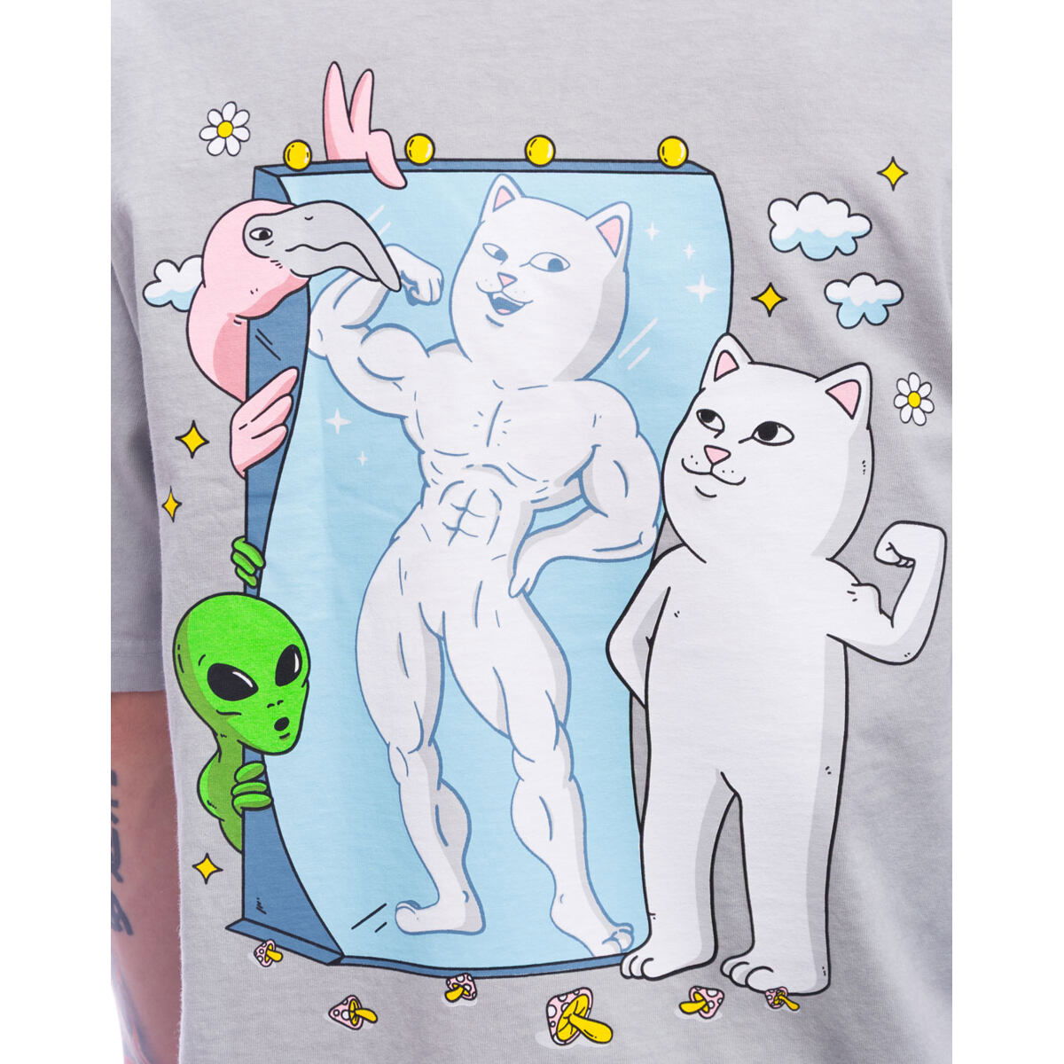 T-shirt RIPNDIP Rip N Dip Magic Mirror T-Shirt Grå | RNDSUM25145, 1
