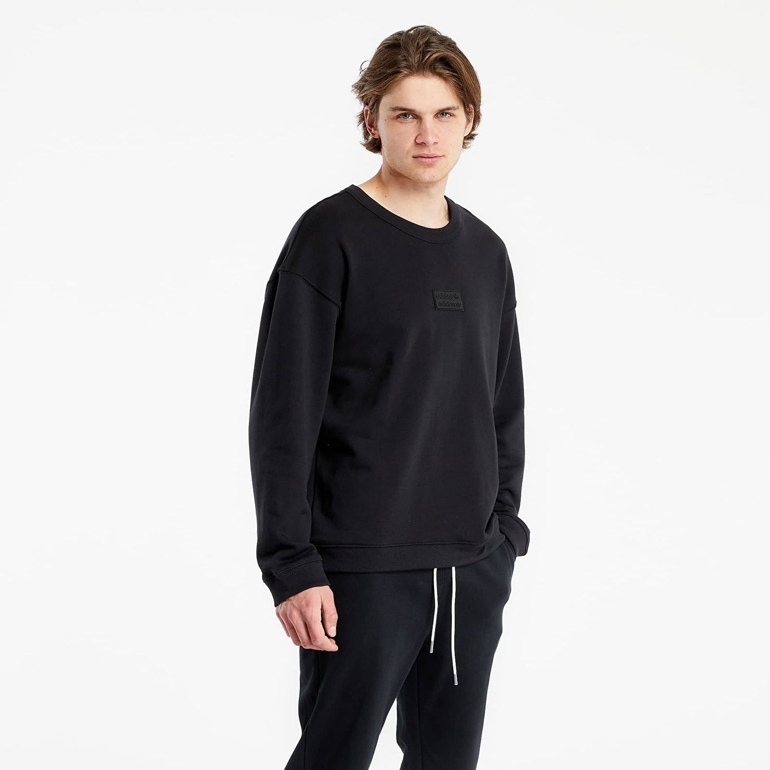 Sweatshirt adidas Originals R.Y.V. Silicone Double Linear Badge Crew Sweatshirt Svart | GN3293, 0