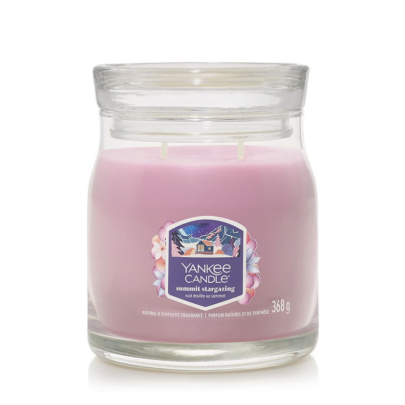 Ljus Yankee Candle Signature Medium Jar 2 Wicks Summit Stargazing Universal Rosa | 43503