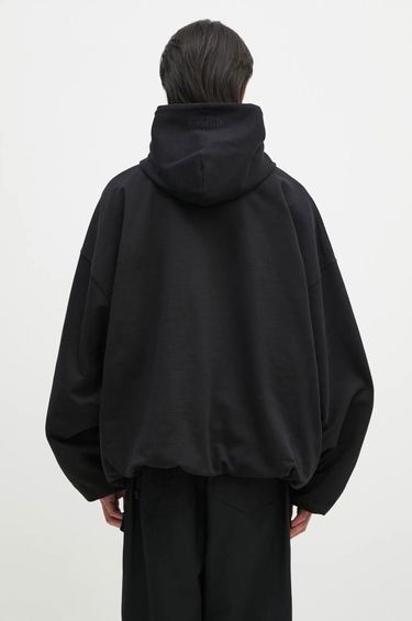 Sweatshirt VETEMENTS Oval Logo Cropped Boxy Hoodie Svart | UA66HD600BR, 2