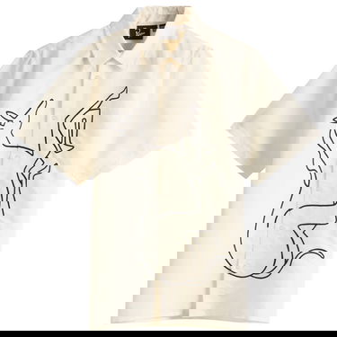 Skjorta By Parra Parra Vertical Horse Short Sleeve Shirt, Size Large Beige | 53540-WHT, 0