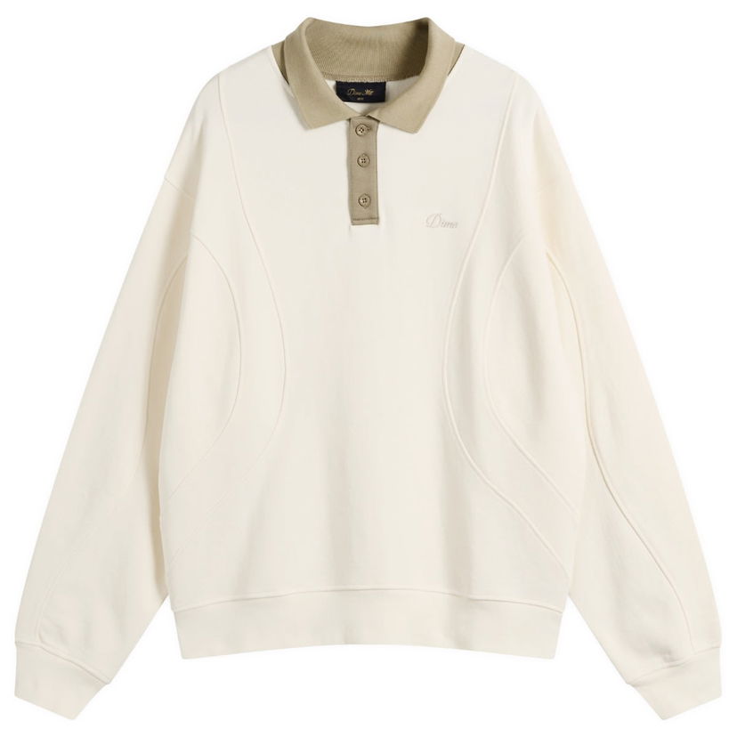Sweatshirt Dime Dime French Terry Rugby Shirt, Size Large Vit | DIMEFA255CRE
