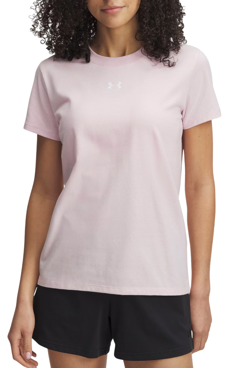 T-shirt Under Armour Rival Core Short Sleeve T-Shirt Rosa | 1383648-648