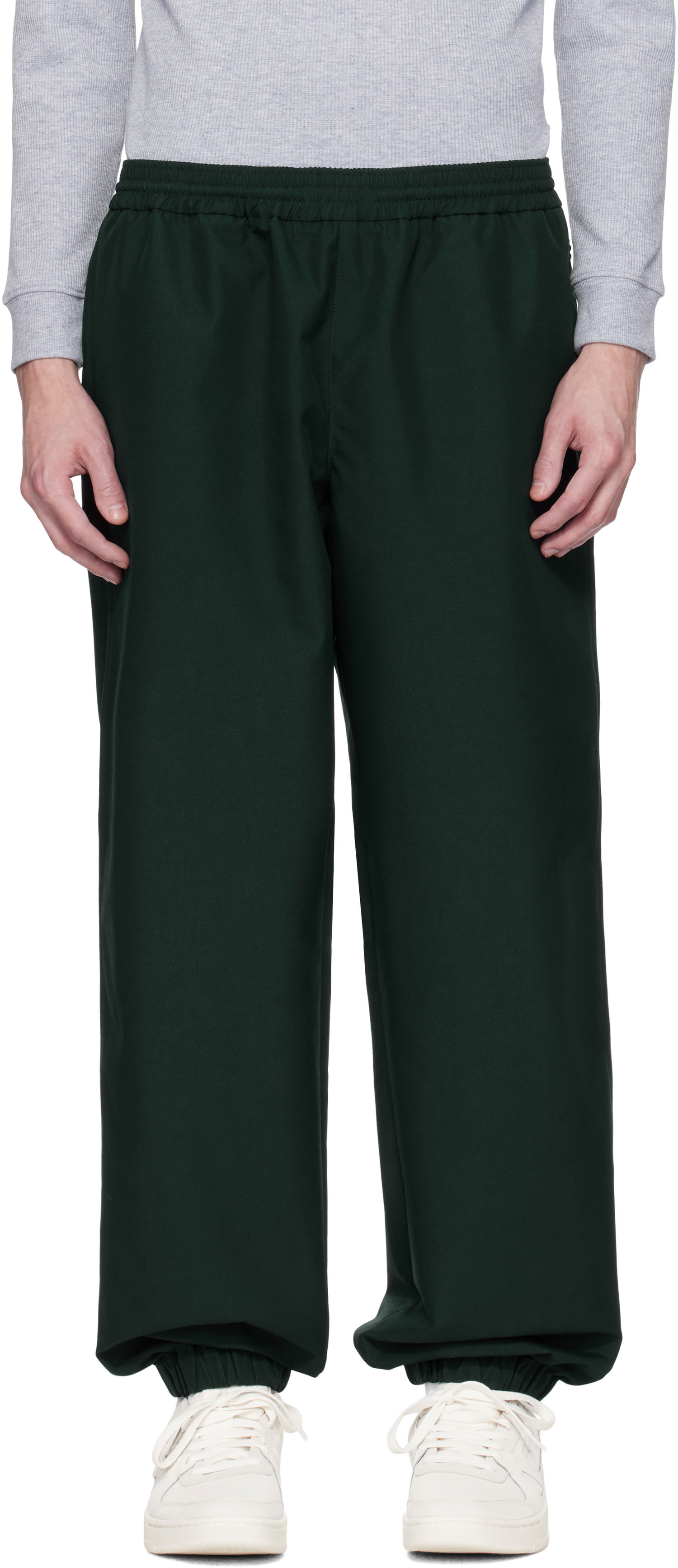 Träningsbyxor Lacoste Lacoste Runway Oversized Twill Trousers Grön | XH6770, 0