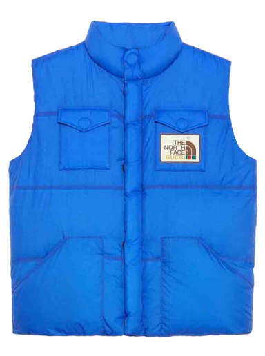 Väst Gucci The North Face x Down Vest Blå | 663761 XAACX 4316