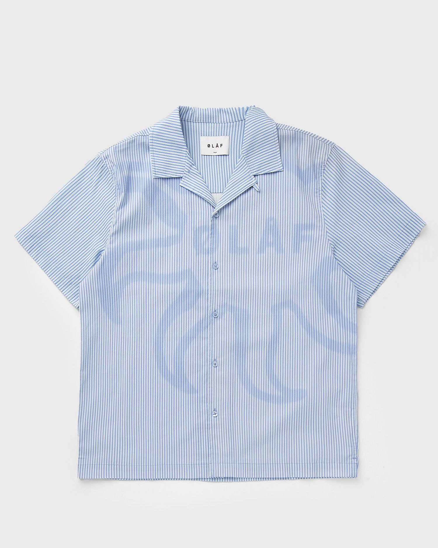 Skjorta ØLÅF Sun Print Camp Collar Shirt Blå | M210303-SURFBLUE, 0