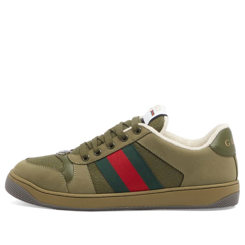 Sneakers och skor Gucci Screener Cotton Ripstop Sneaker Grön | 576223-FAD94-3243