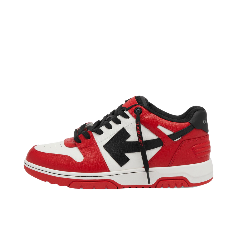 Sneakers och skor Off-White Out Of Office Leather Sneaker Röd | OMIA189F24LEA00D2510