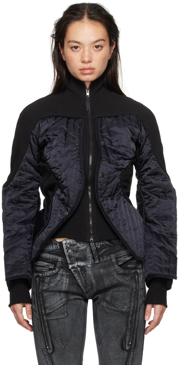 Bomberjacka Ottolinger Ottolinger Quilted Silhouette Jacket Svart | 1090605221