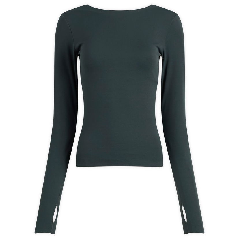 T-shirt Nike Zenvy Long Sleeve Crew Neck T-Shirt with Thumb Holes Grön | HV3539-390