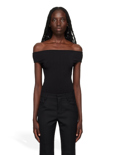 Kropp AMI Shoulder Bodysuit Svart | FTP603.JE0009