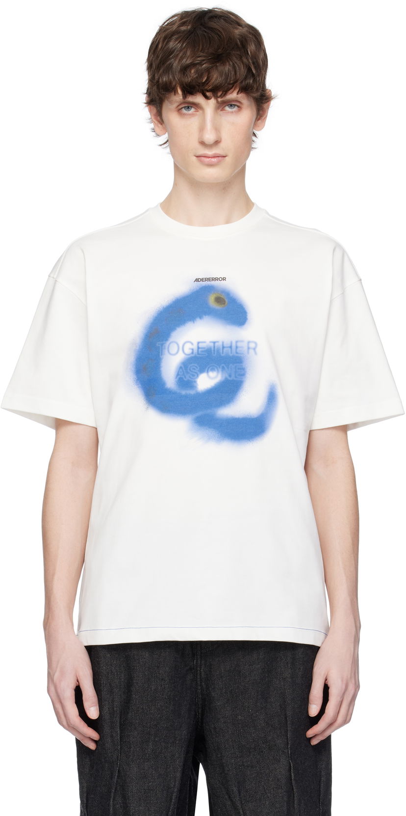 T-shirt ADER ERROR ADER error 0107 Together As One Graphic T-Shirt Vit | BO01SSTS0107OW