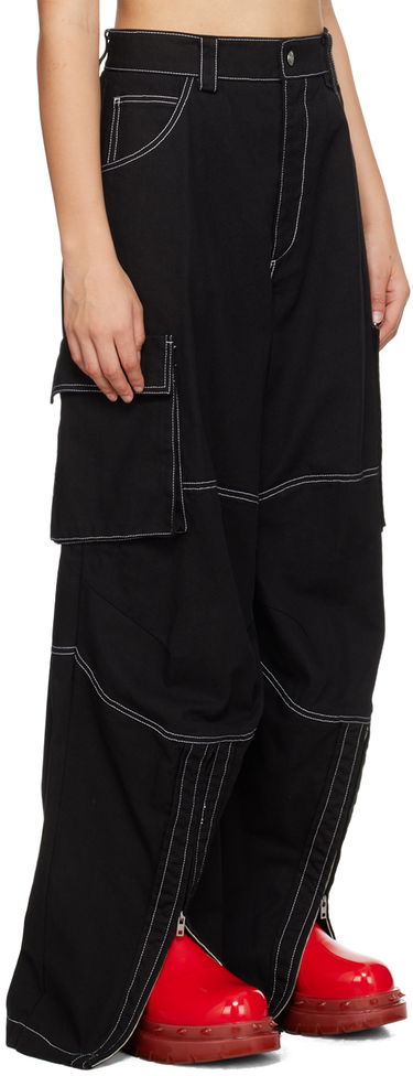 Cargo byxor We11done We11done Topstitching Cargo Pants Svart | WD-PT3-23-218-W-BK, 1